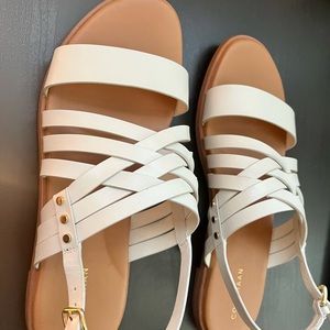 NWOT Cole Haan White Leather Sandals